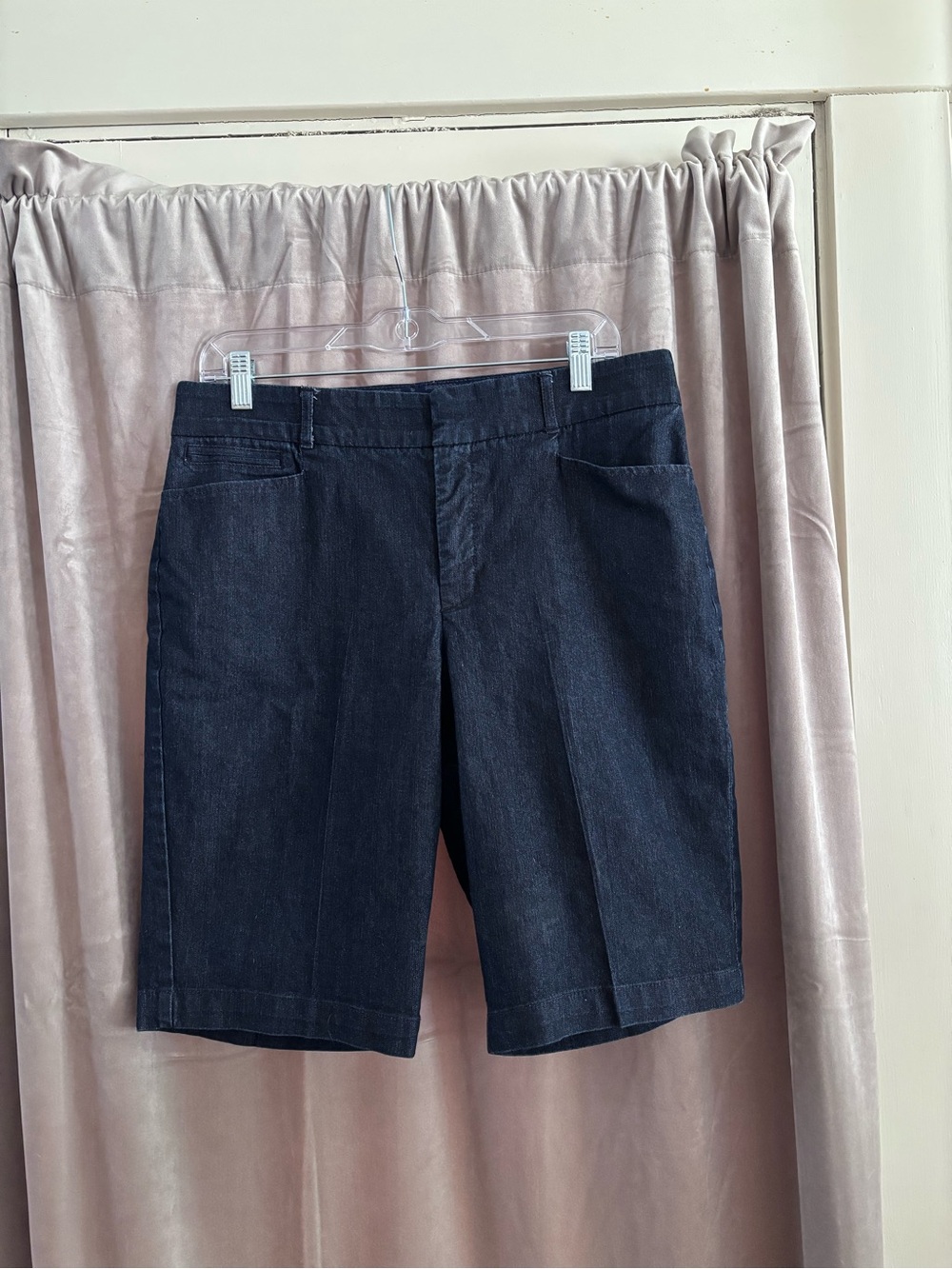 Women’s Dark Navy Denim Casual Bermuda Shorts sz 10